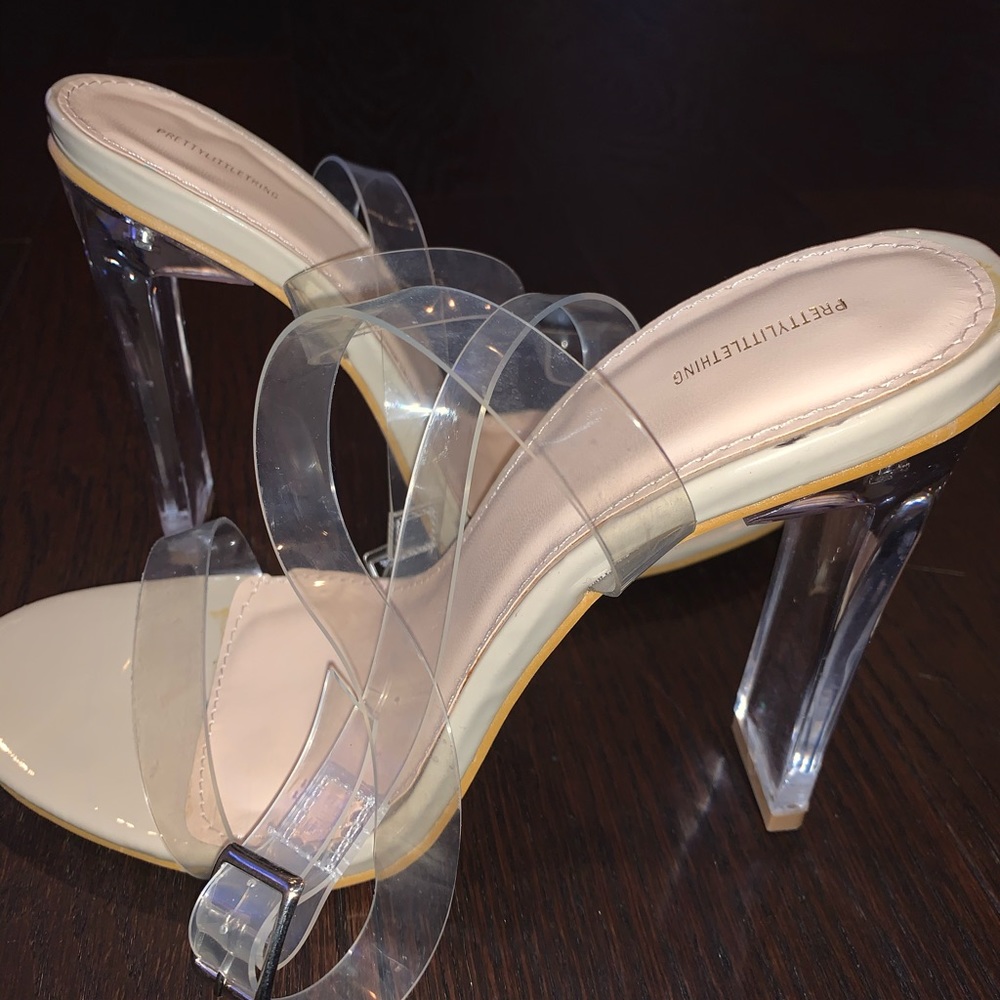Nude Clear Strap Sandals